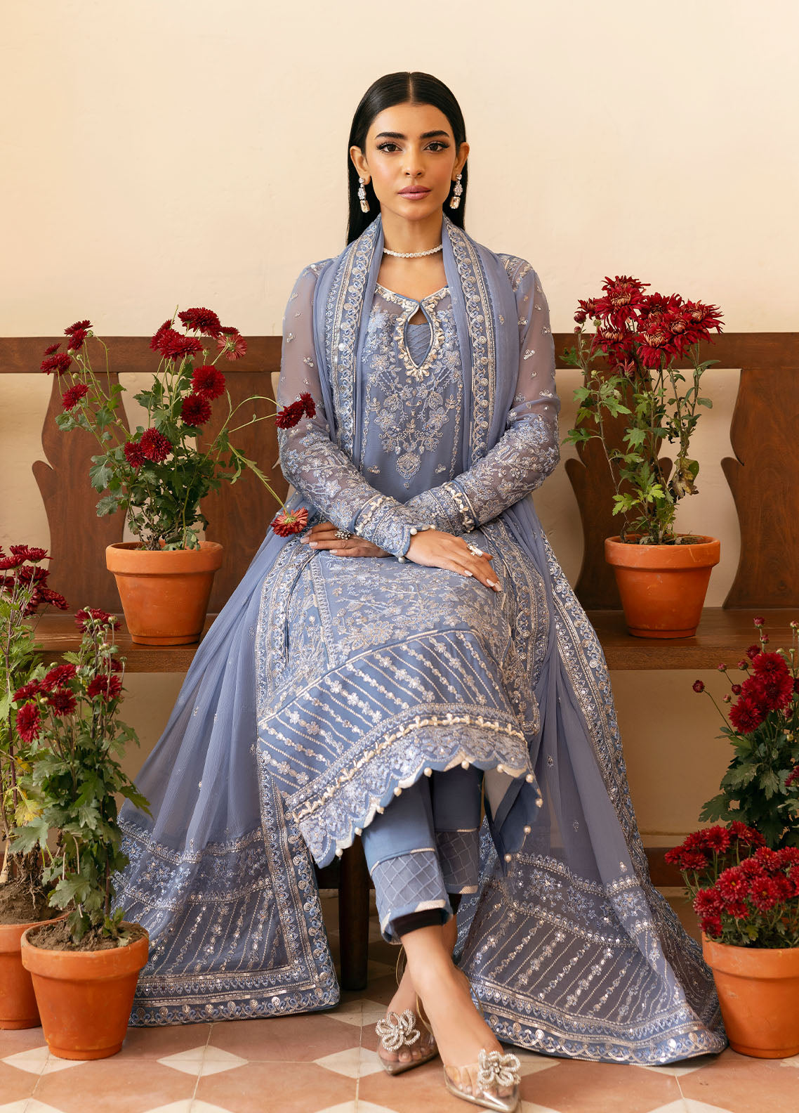 Gulaal | Reverie Embroidered Chiffon | MEHER - House Of Anaya