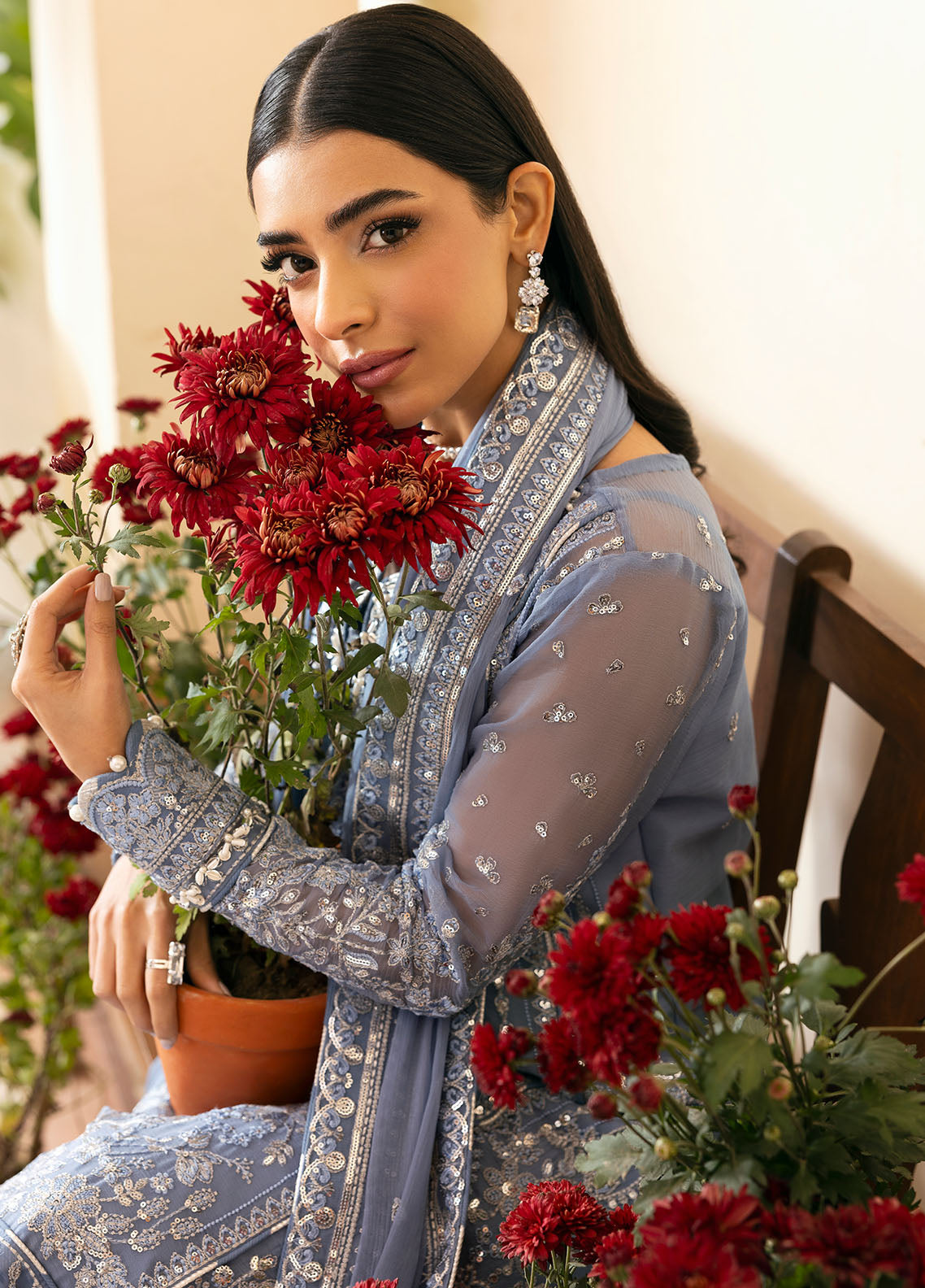 Gulaal | Reverie Embroidered Chiffon | MEHER - House Of Anaya