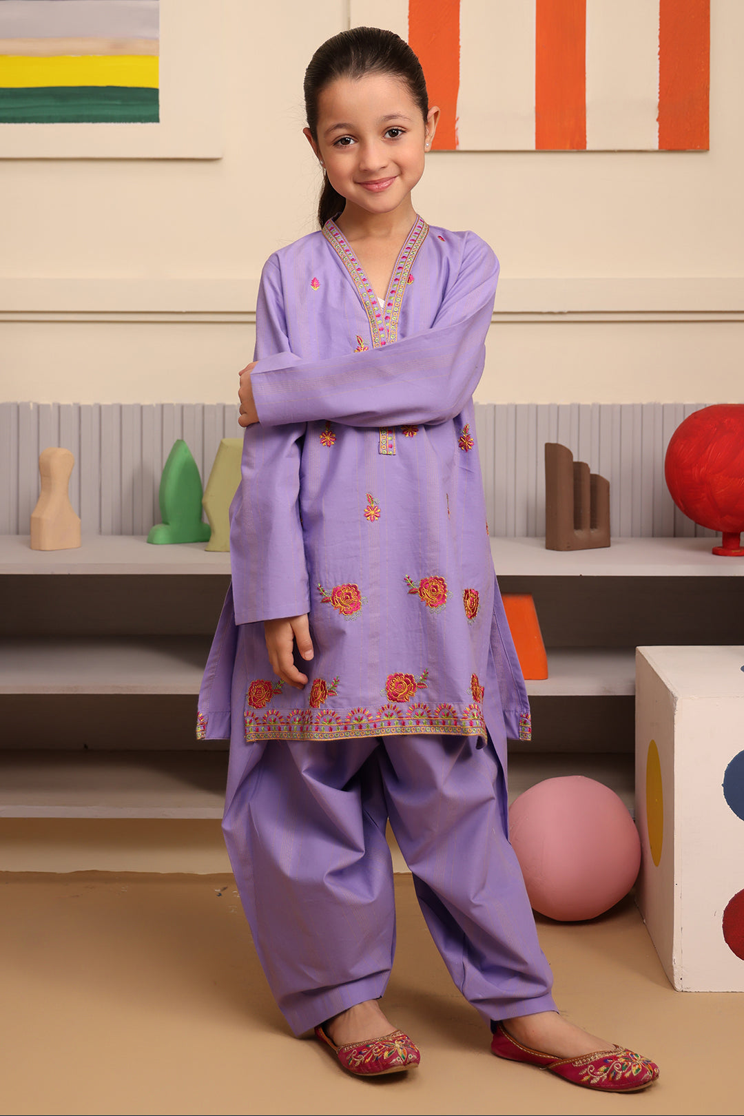 Zellbury Girls | 2 Piece Lawn | Embroidered Kurta Trouser - 2662 - Libasekhas