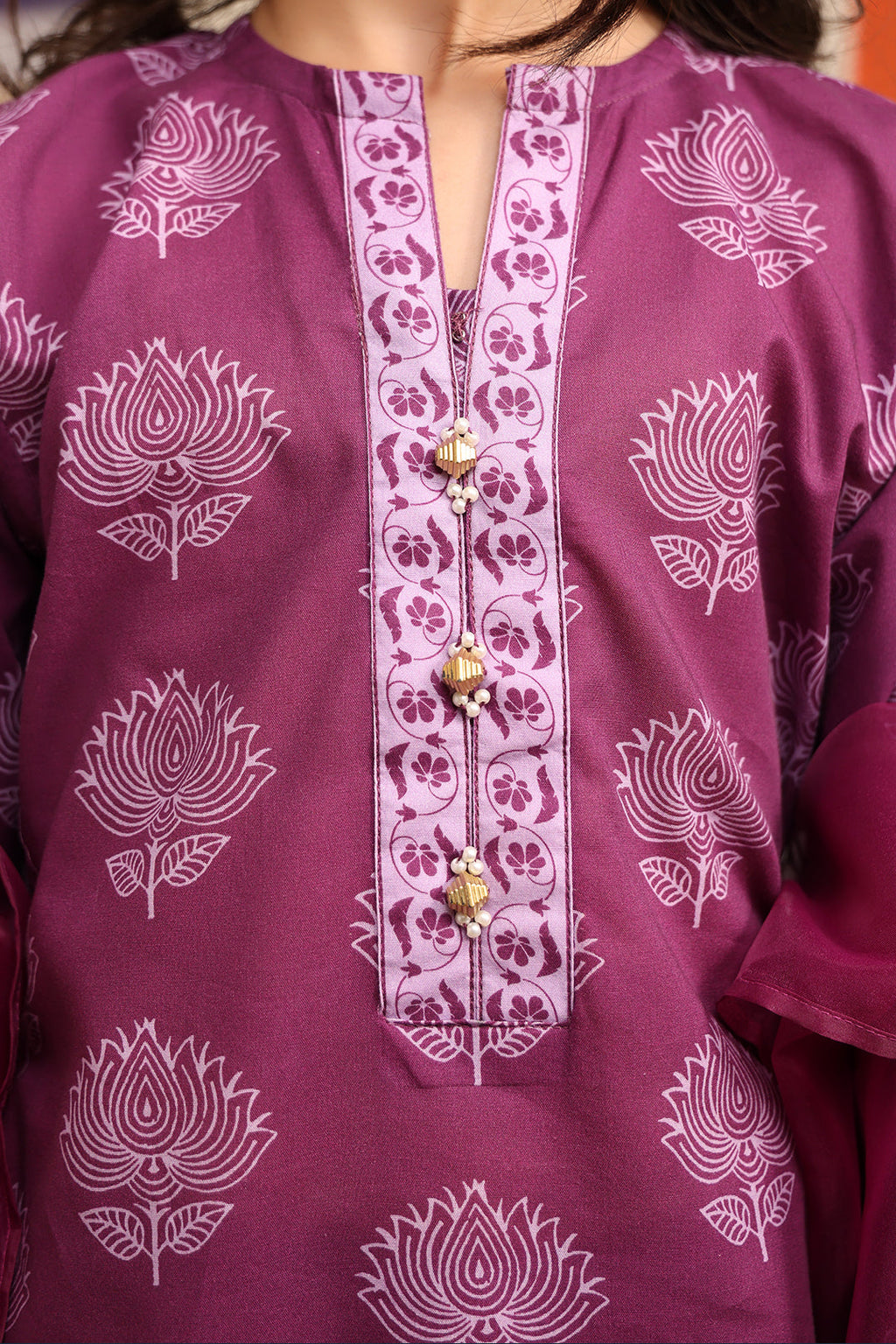 Zellbury Girls | 3 Piece Cambric | Embroidered Kurta Dupatta Trouser - 3664 - Libasekhas