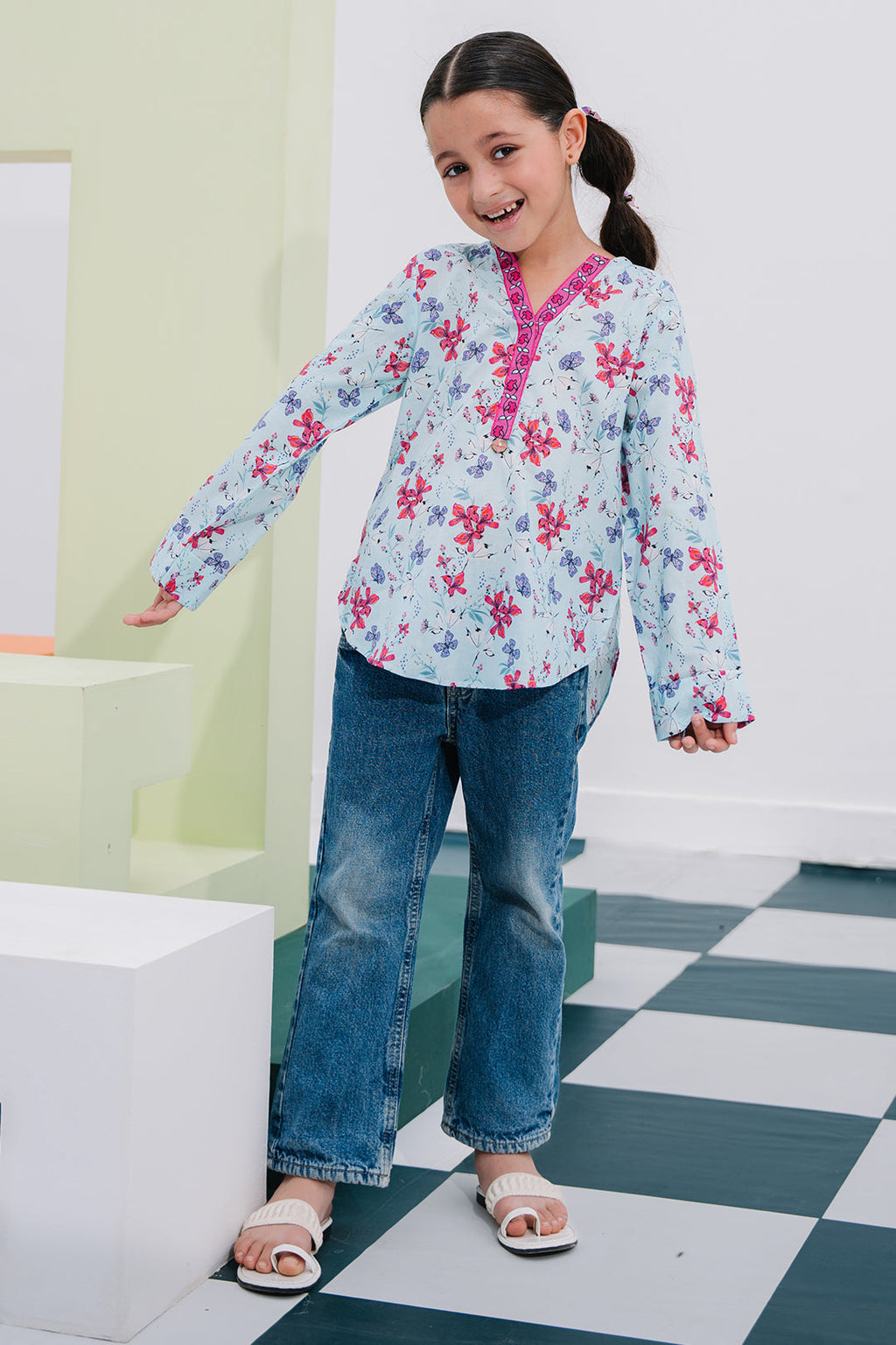 Zellbury Girls | 1 Piece Lawn | Kurta - 1387 - Libasekhas