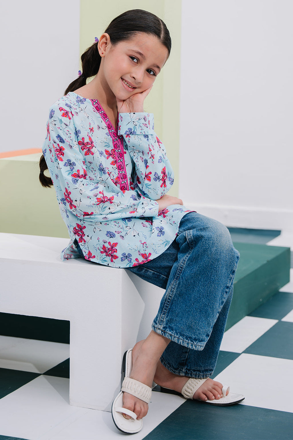 Zellbury Girls | 1 Piece Lawn | Kurta - 1387 - Libasekhas