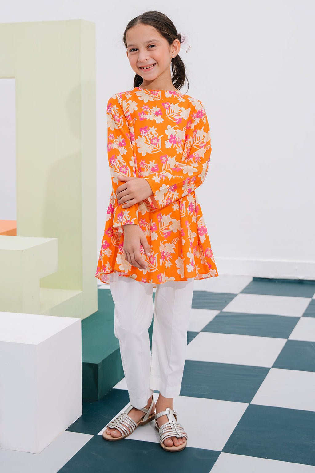 Zellbury Girls | 1 Piece Lawn | Embroidered Kurta - 1403 - Libasekhas