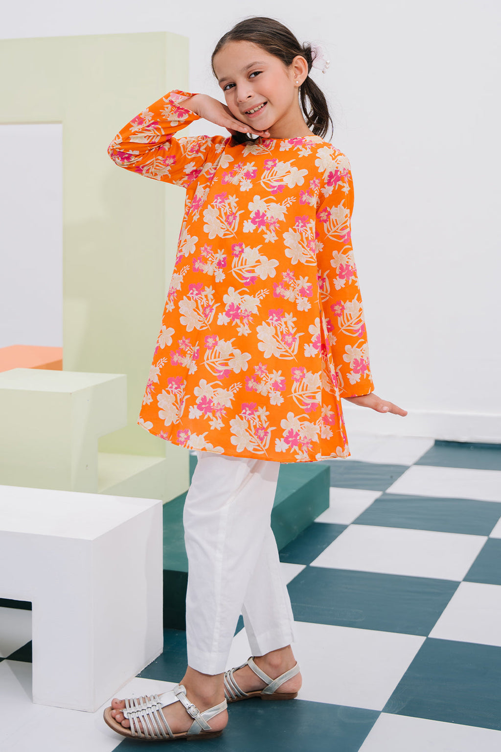 Zellbury Girls | 1 Piece Lawn | Embroidered Kurta - 1403 - Libasekhas