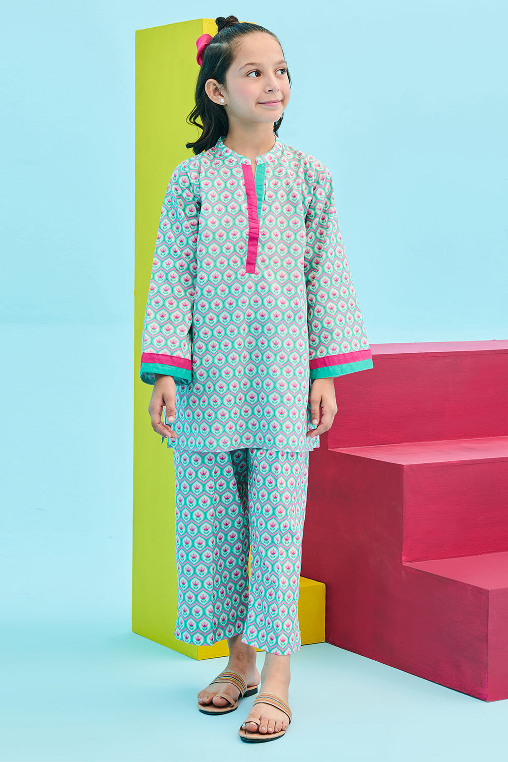 Zellbury Girls | 2 Piece Lawn | Kurta Trouser - 2411 - Libasekhas