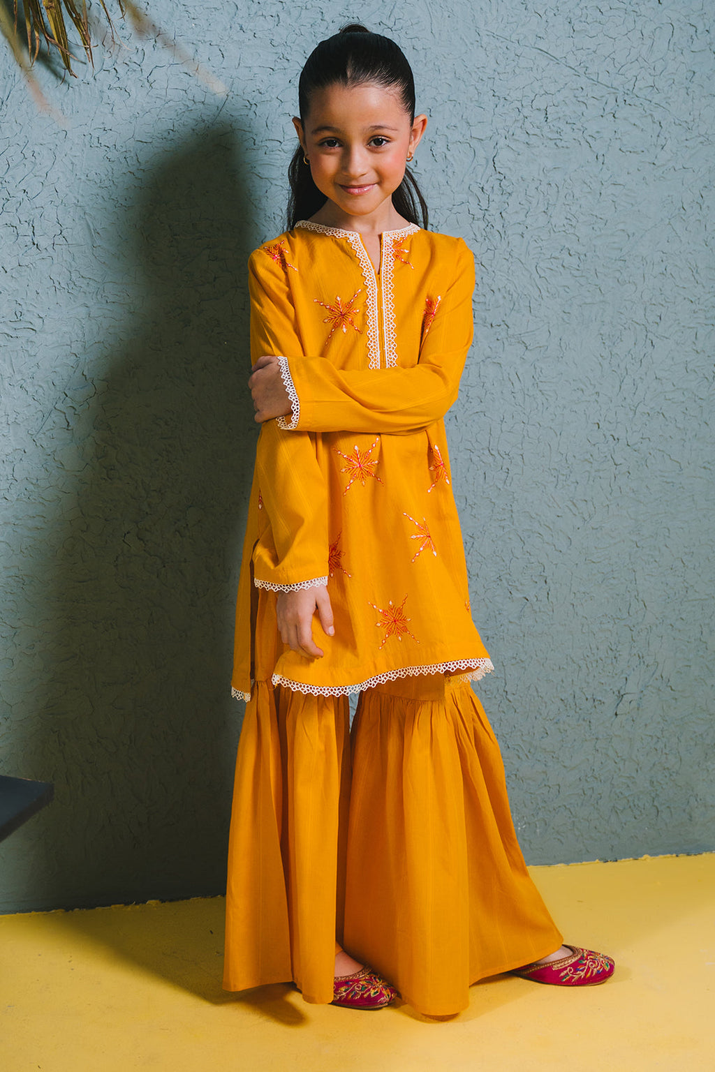 Zellbury Girls | 2 Piece Lawn | Embroidered Kurta Trouser - 2465 - Libasekhas