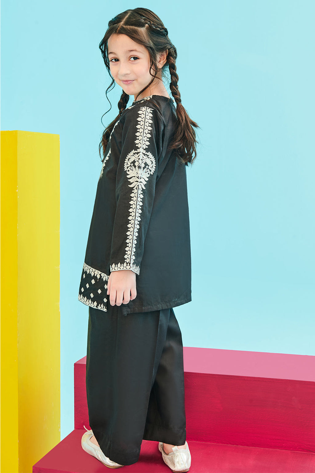 Zellbury Girls | 2 Piece Lawn | Embroidered Kurta Trouser - 2466 - Libasekhas
