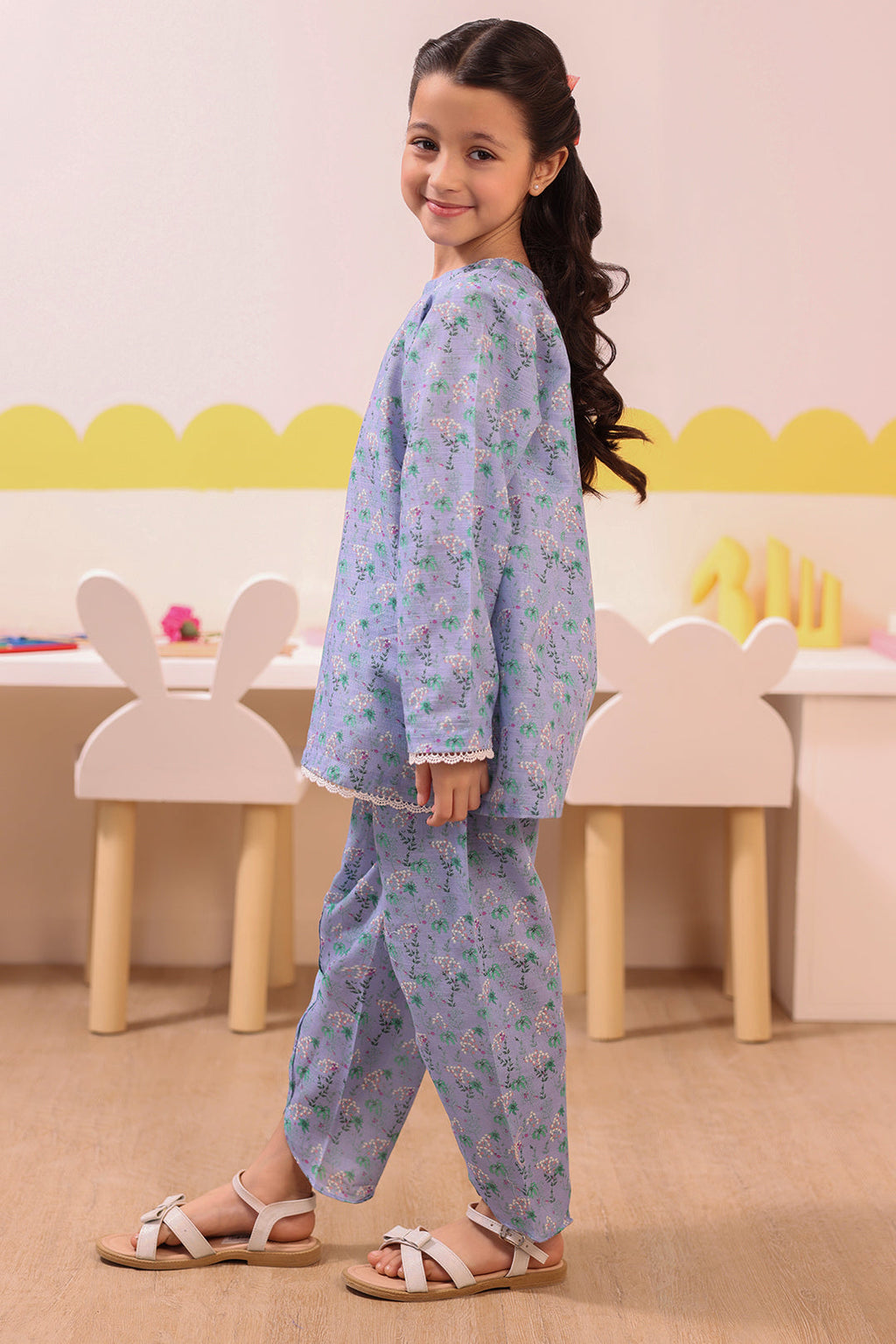 Zellbury Girls | 2 Piece Khaddar | Kurta Trouser - 2748 - Libasekhas