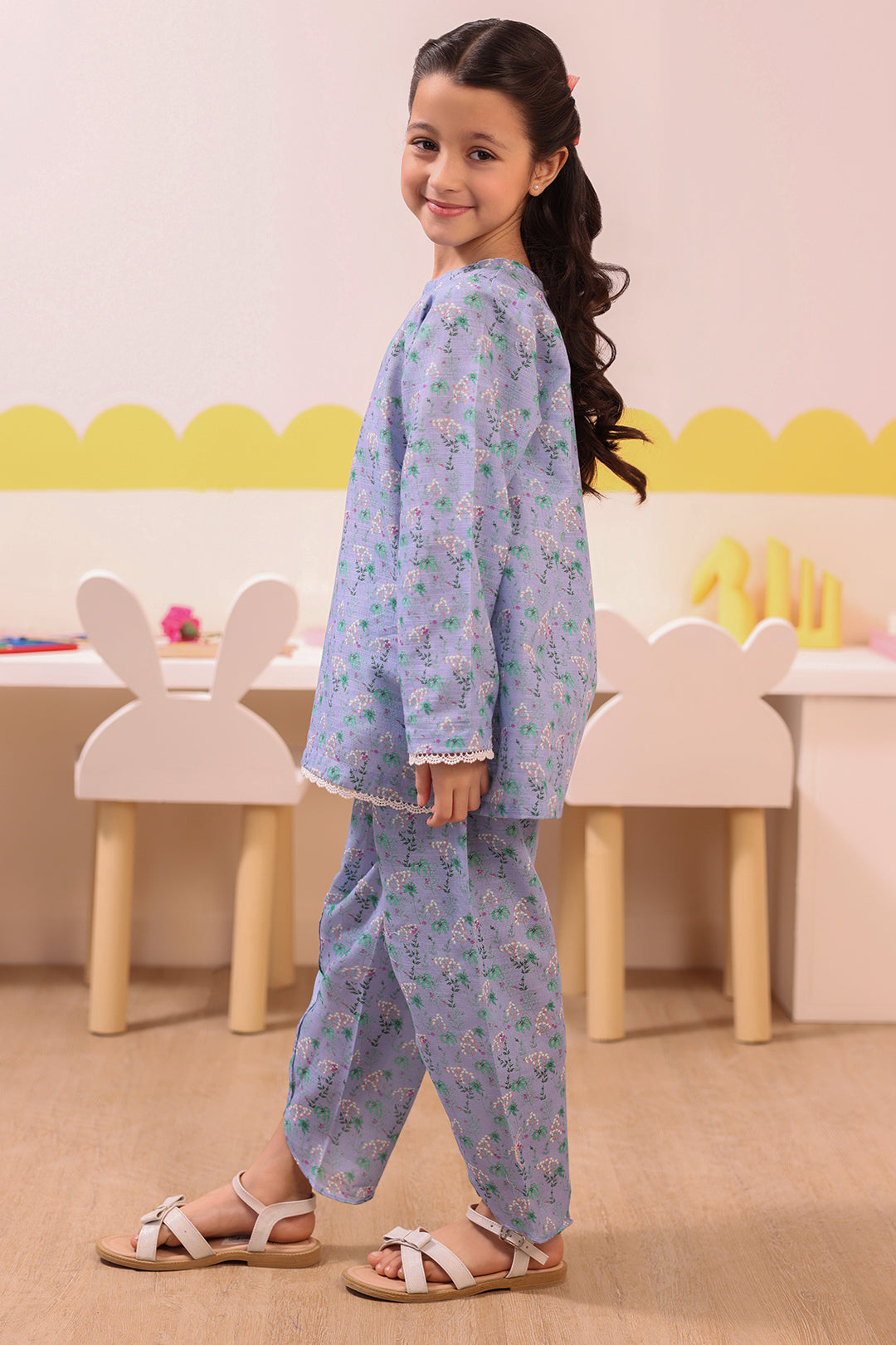 Zellbury Girls | 2 Piece Khaddar | Kurta Trouser - 2748 - Libasekhas