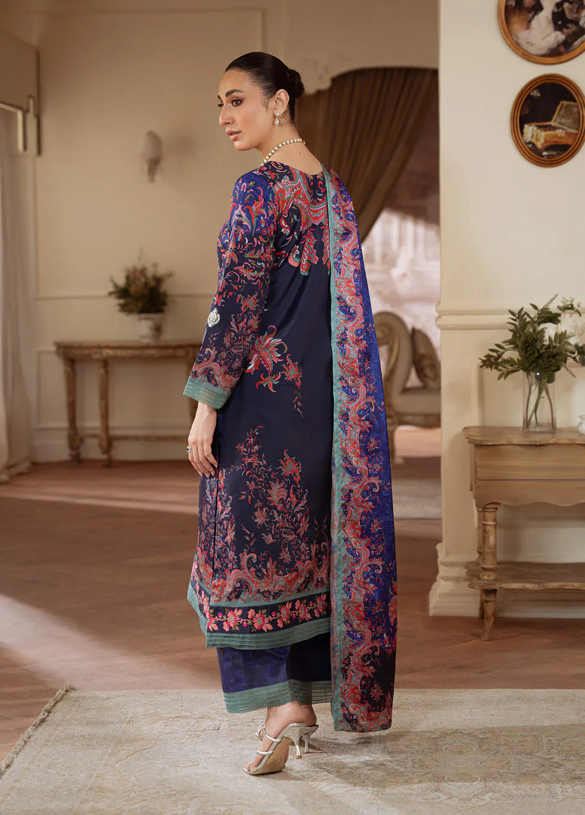 Gulaal | Velouré Printed Silk | Midnight Reverie