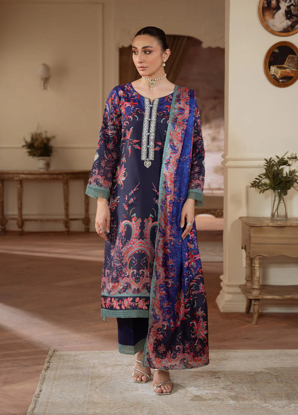 Gulaal | Velouré Printed Silk | Midnight Reverie