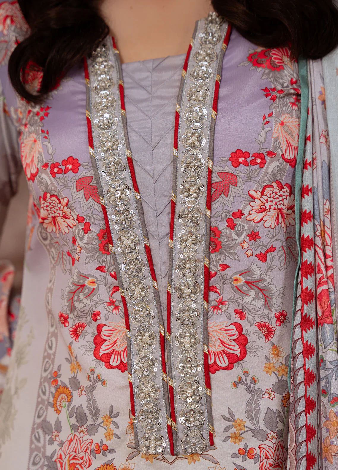 Gulaal | Velouré Printed Silk | Twilight Elegance