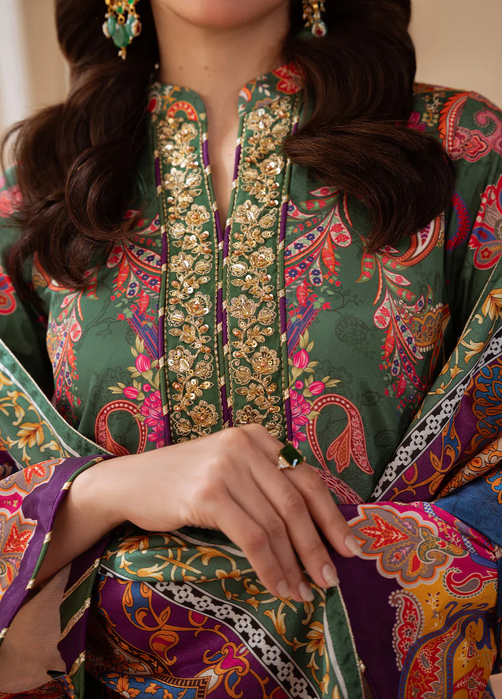 Gulaal | Velouré Printed Silk | Majestic Mosaic