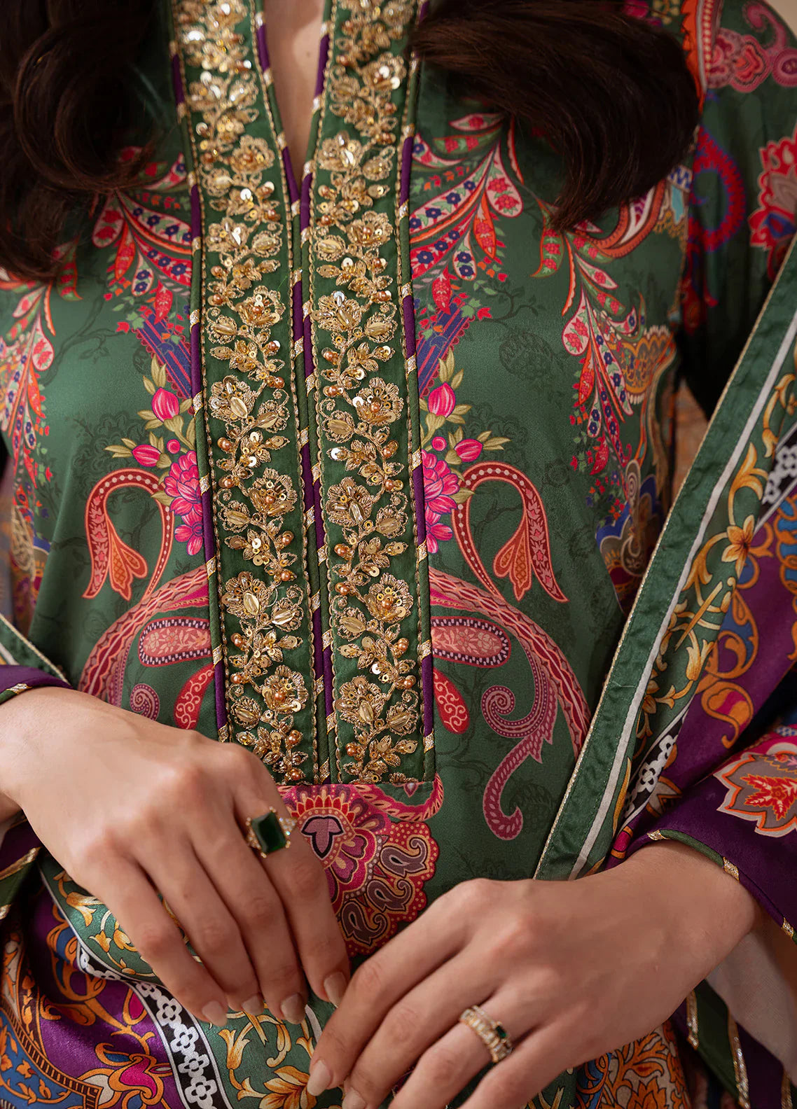 Gulaal | Velouré Printed Silk | Majestic Mosaic