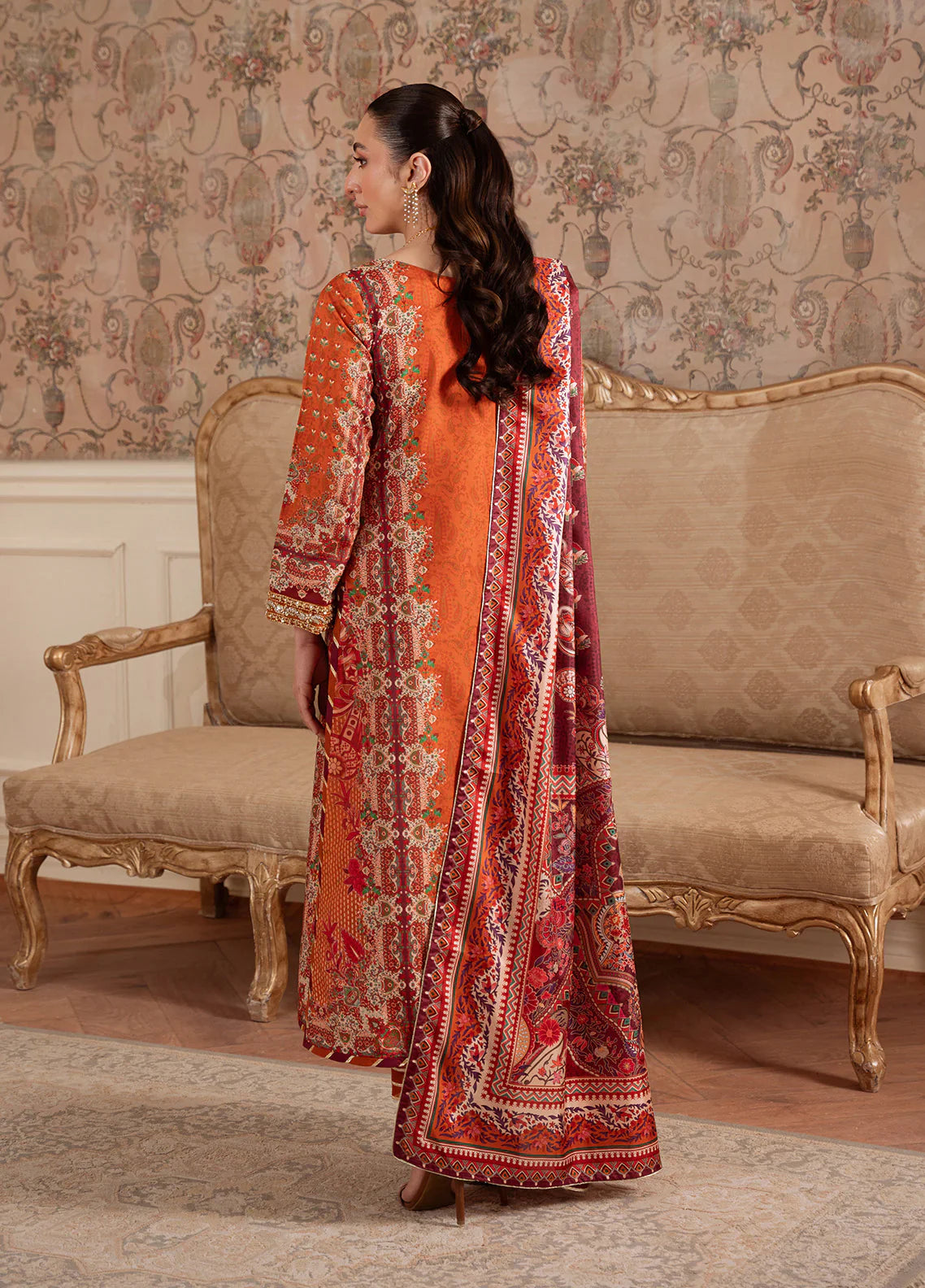 Gulaal | Velouré Printed Silk | Rustic Regalia