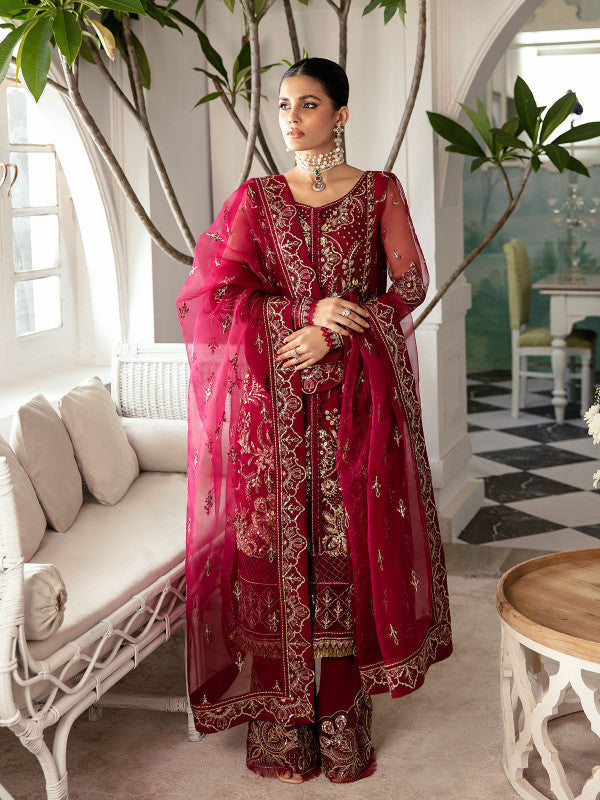 Gulaal | Embroidered Chiffon 23 | SAMARA GL-LP-V2-16 - House Of Anaya