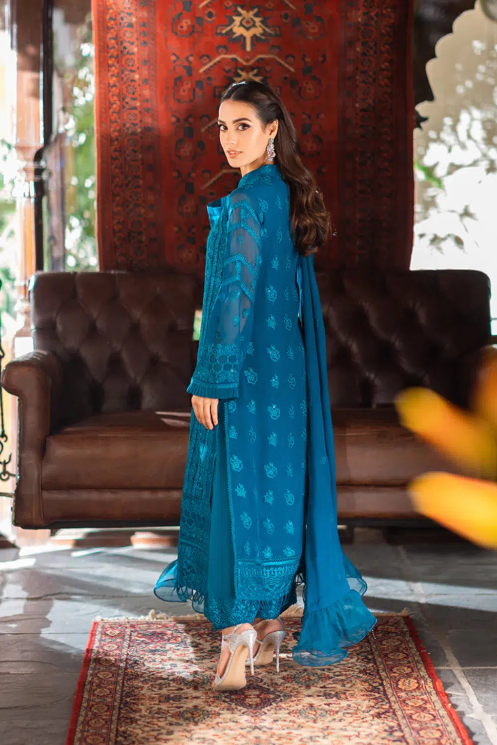 Azure | Embroidered Formals | Gilded Sea - Riwayat-e-Khas