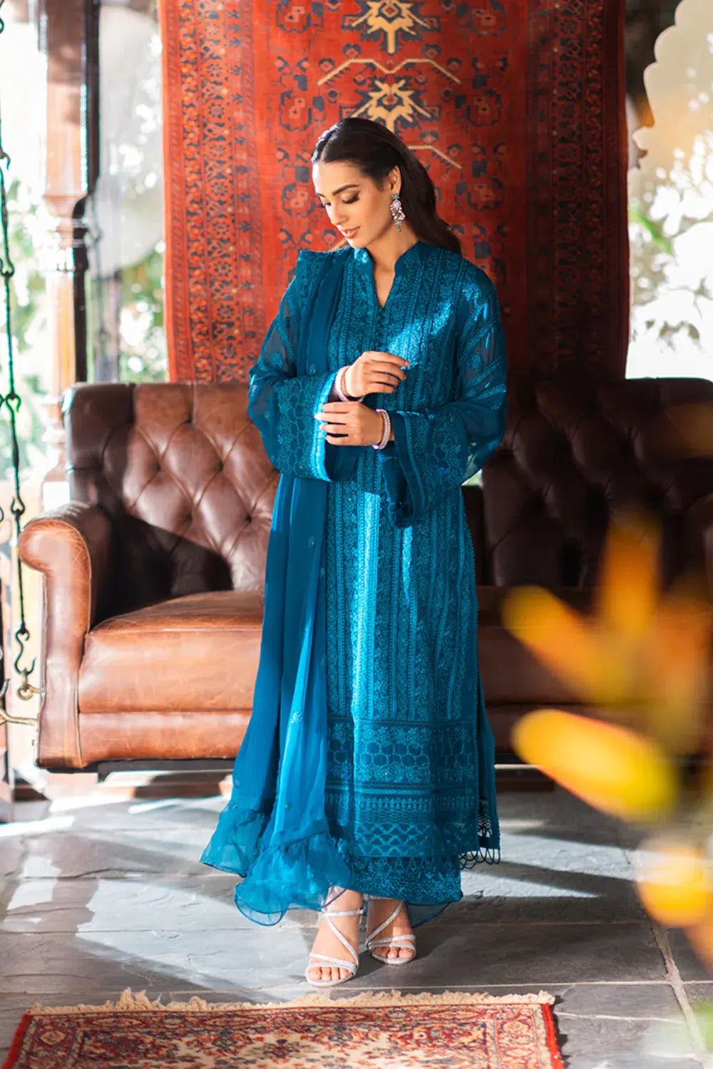 Azure | Embroidered Formals | Gilded Sea - Riwayat-e-Khas