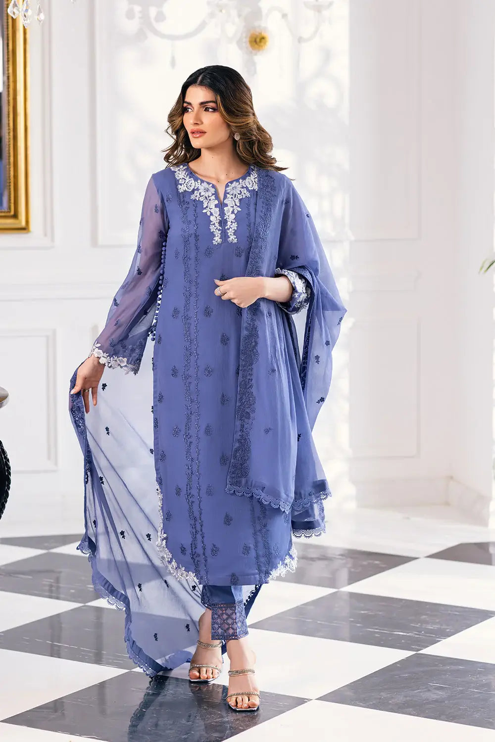 Azure | Embroidered Ensembles 23 | Gradiant Glore - Riwayat-e-Khas