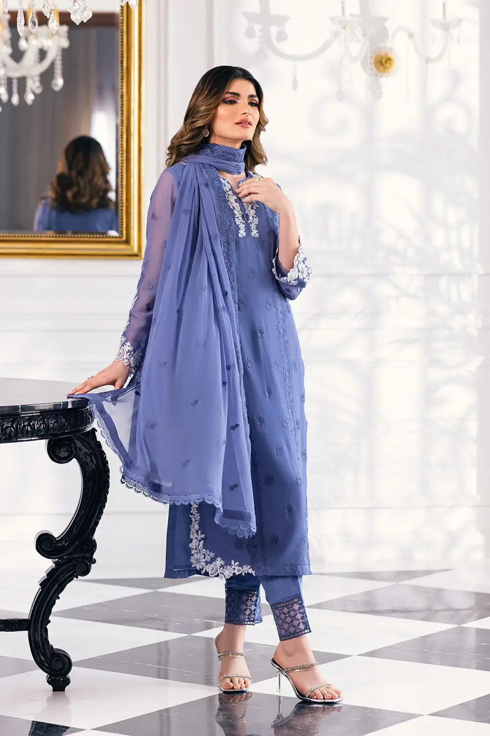 Azure | Embroidered Ensembles 23 | Gradiant Glore - Riwayat-e-Khas