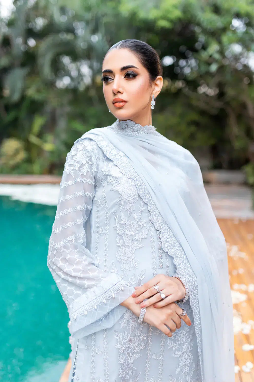 Azure | Embroidered Formals | Granite Grace - Riwayat-e-Khas