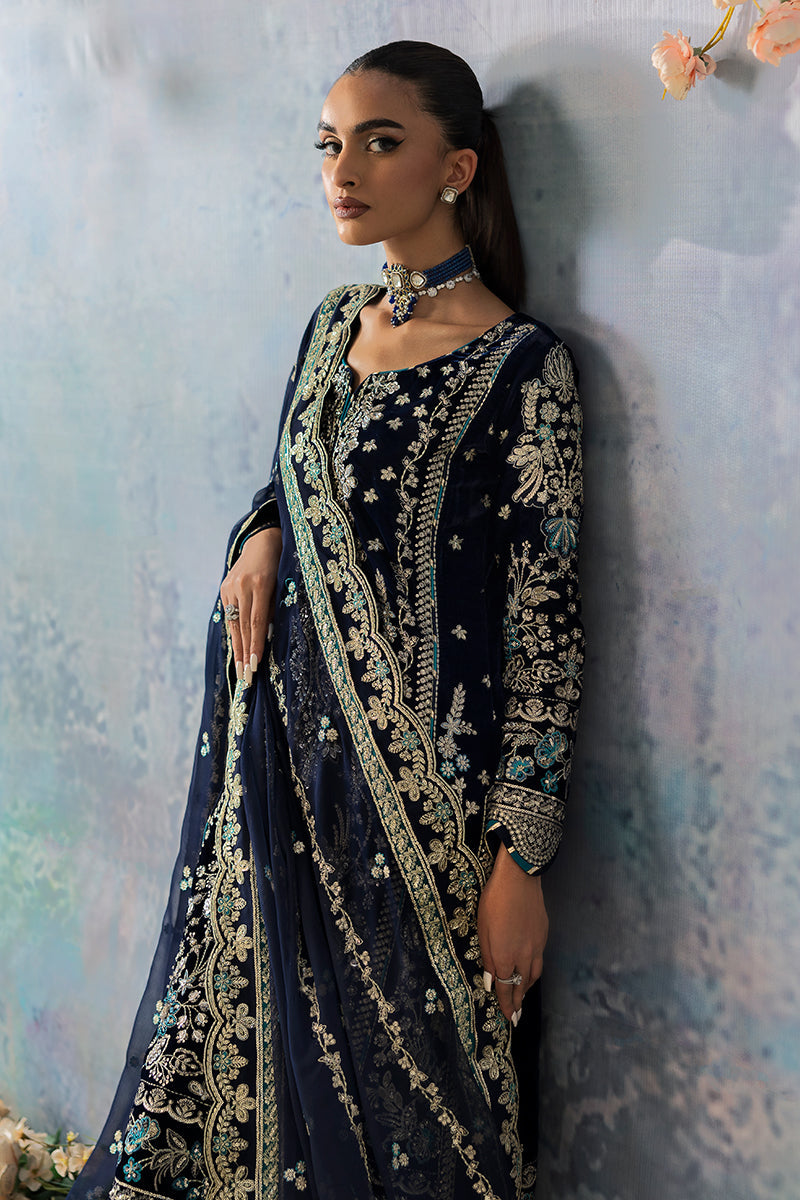 Gulaal | Celeste Velvet 24 | Azure - House Of Anaya