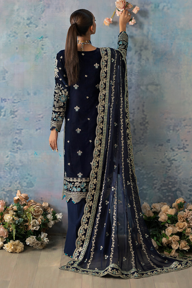 Gulaal | Celeste Velvet 24 | Azure - House Of Anaya