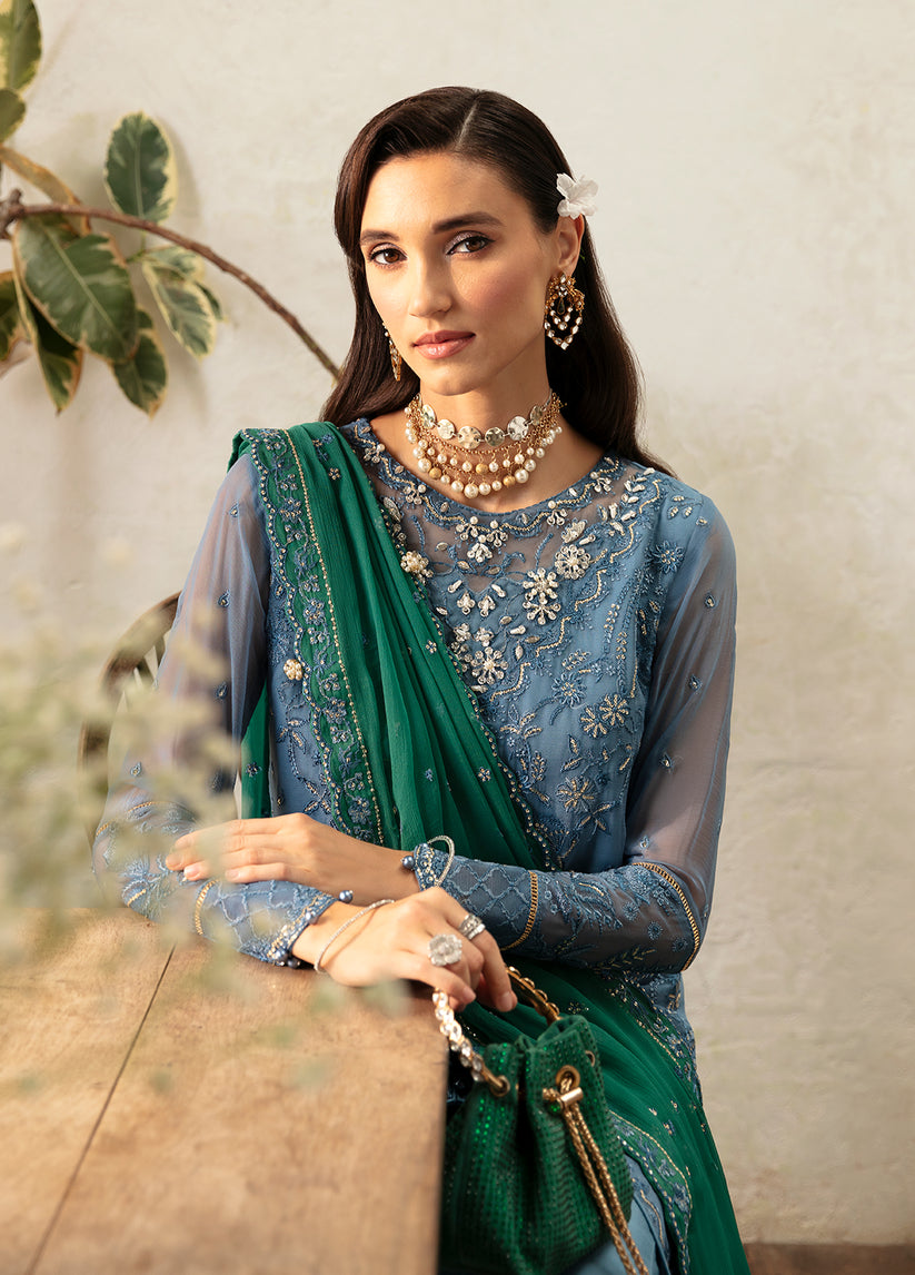 Gulaal | Embroidered Chiffon Eid Collection | HELIA - House Of Anaya
