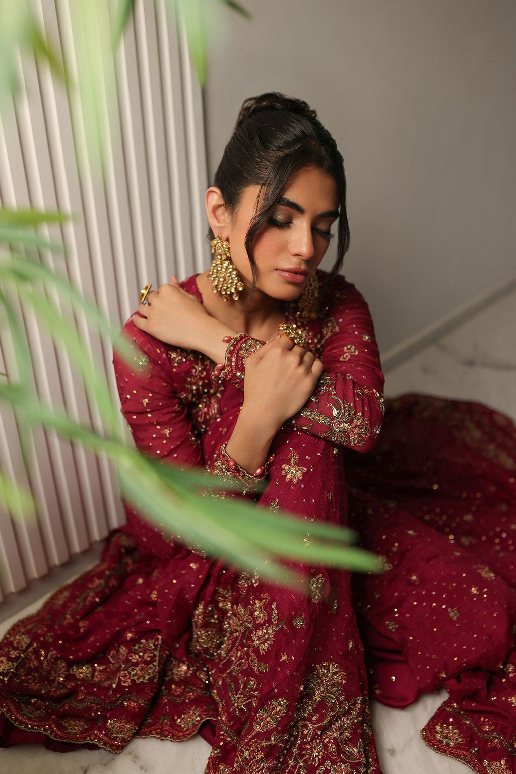 Dhanak | DHANAK COUTURE | Ayzel:  SS24HF-3010 DARK PINK 3Pcs