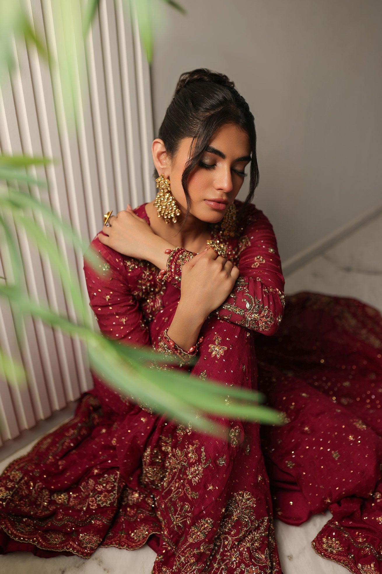Dhanak | DHANAK COUTURE | Ayzel:  SS24HF-3010 DARK PINK 3Pcs