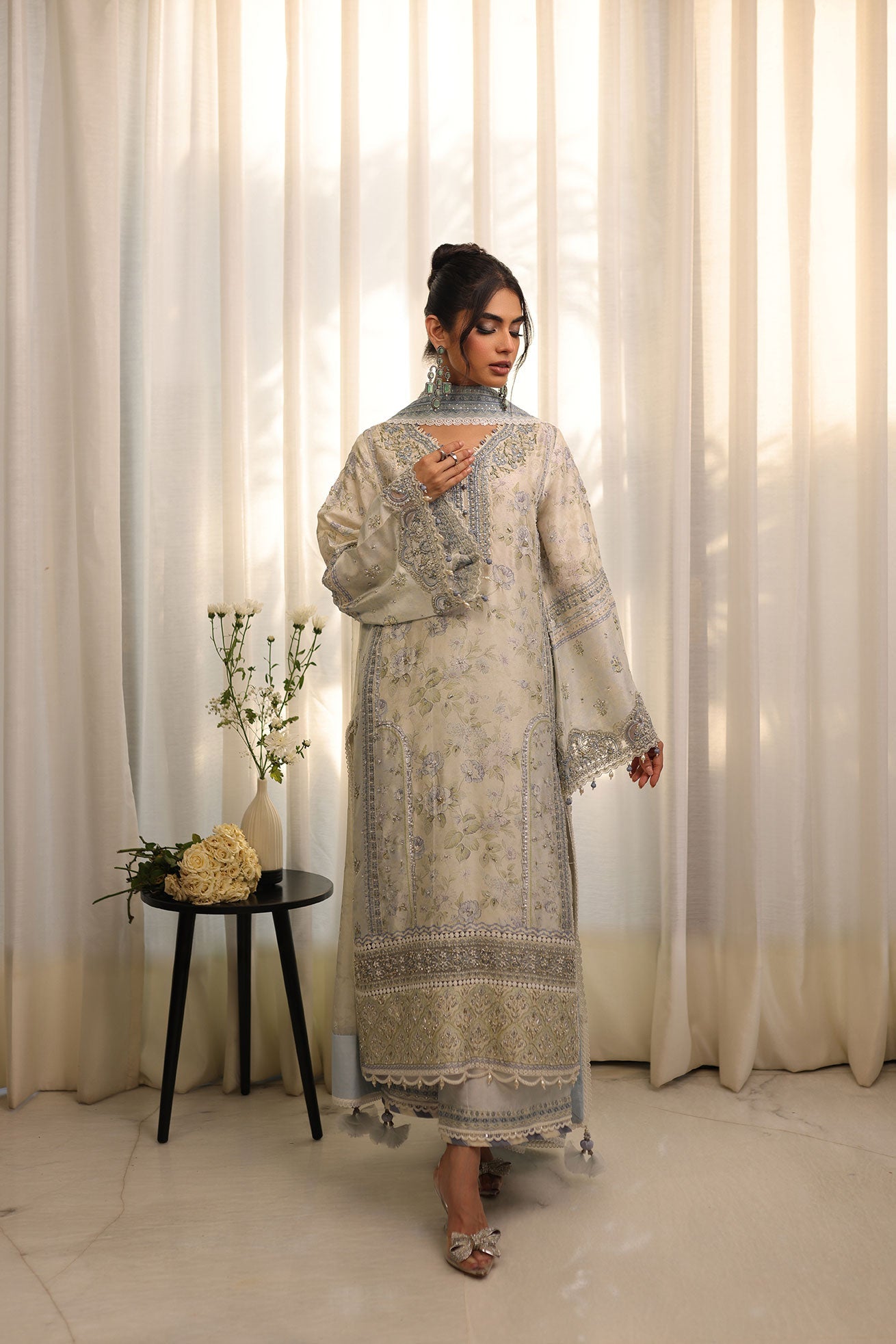 Dhanak | DHANAK COUTURE | Fleur:  SS24HF-3013 SKY BLUE 3Pcs