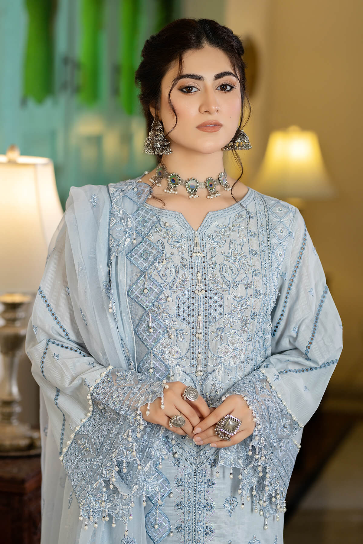 Raeesa Premium | Kimora Lawn Collection | Kimora | HL-11 Koyel - House Of Anaya
