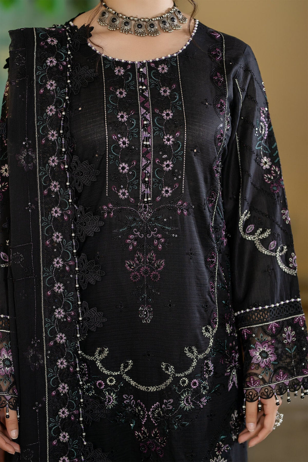 Raeesa Premium | Kimora Lawn Collection | Kimora | HL-12 Mina - House Of Anaya