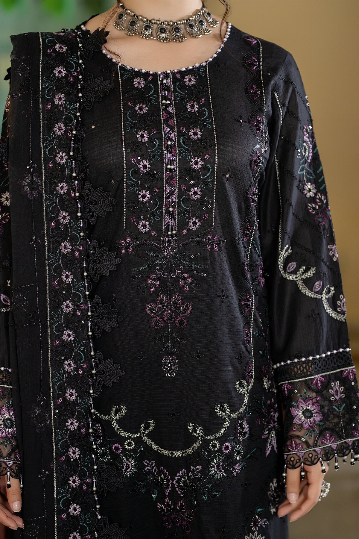 Raeesa Premium | Kimora Lawn Collection | Kimora | HL-12 Mina - House Of Anaya