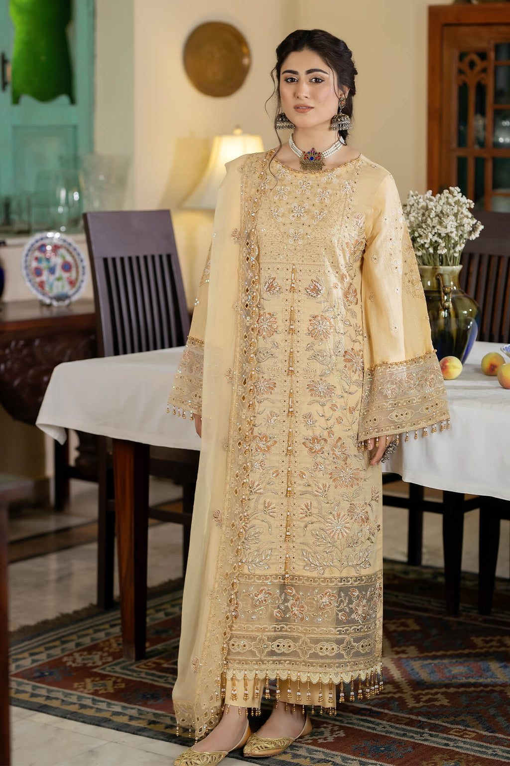 Raeesa Premium | Kimora Lawn Collection | Kimora | HL-13 Zainab - House Of Anaya