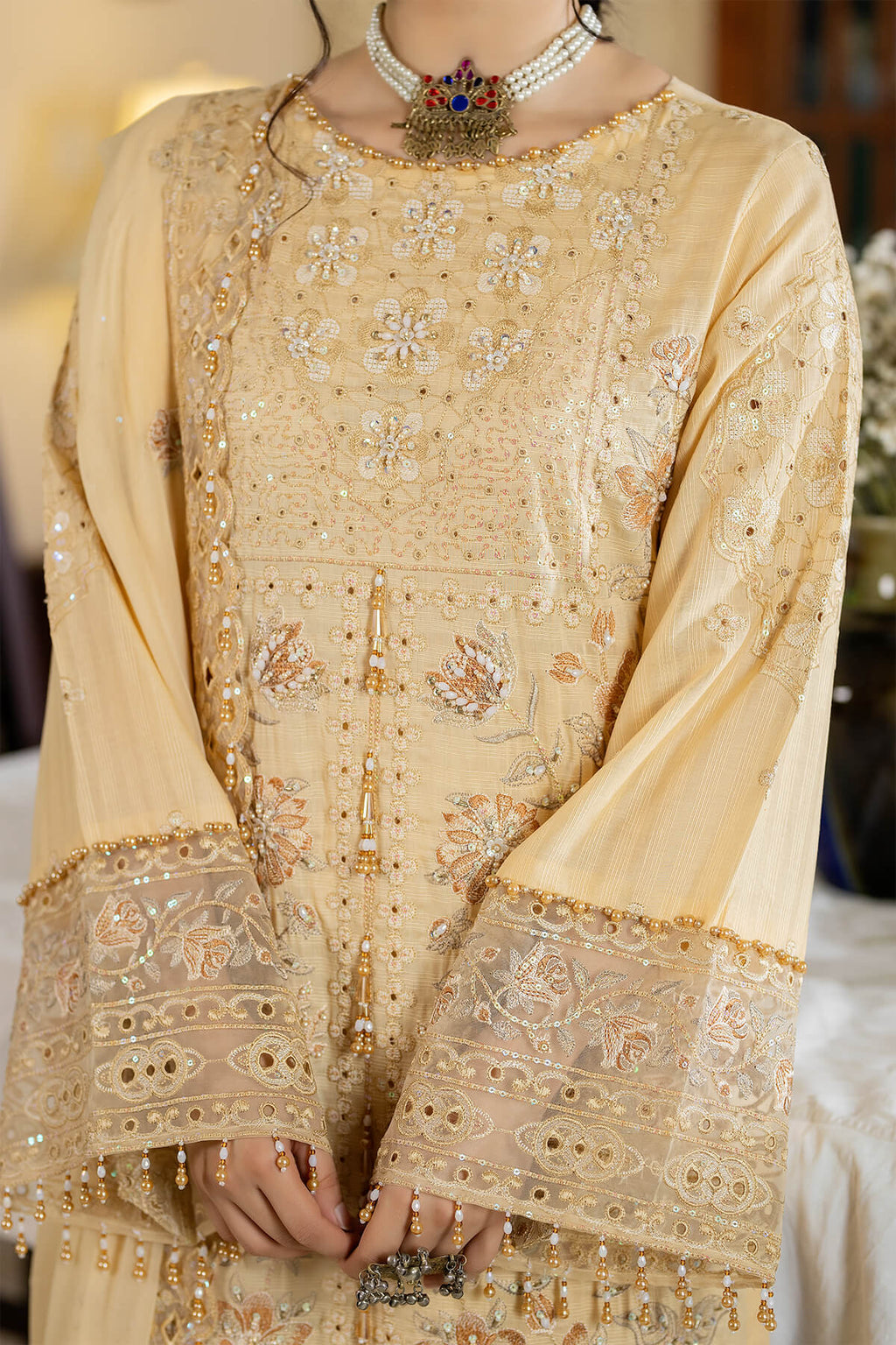Raeesa Premium | Kimora Lawn Collection | Kimora | HL-13 Zainab - House Of Anaya