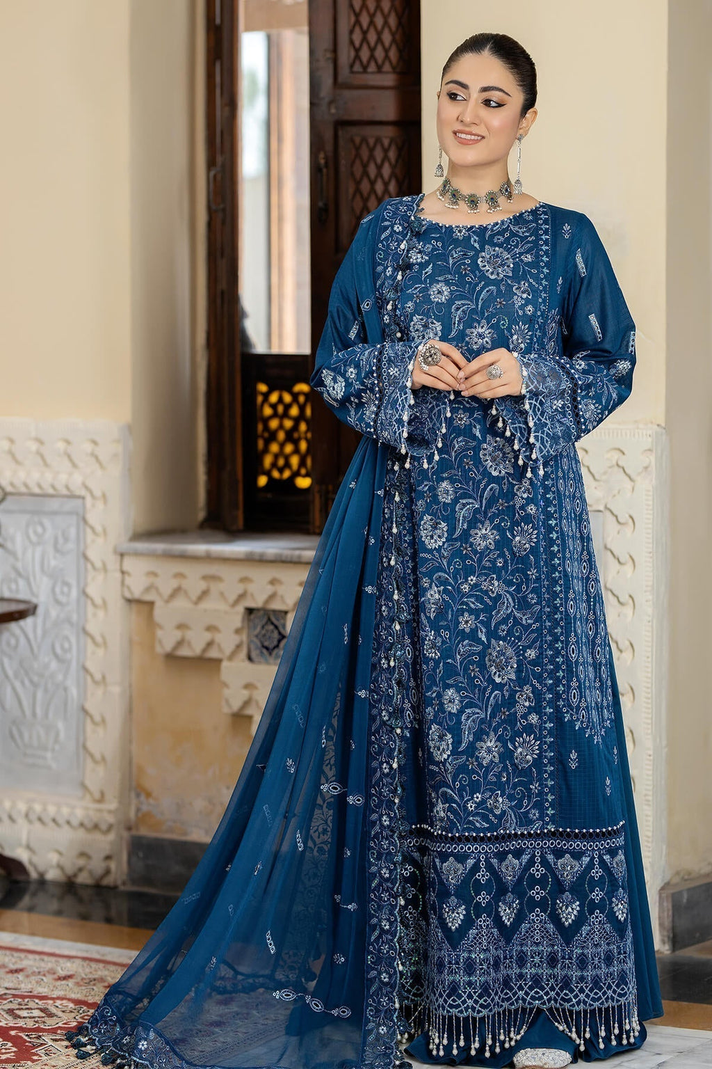 Raeesa Premium | Kimora Lawn Collection | Kimora | HL-19 Farheen - House Of Anaya