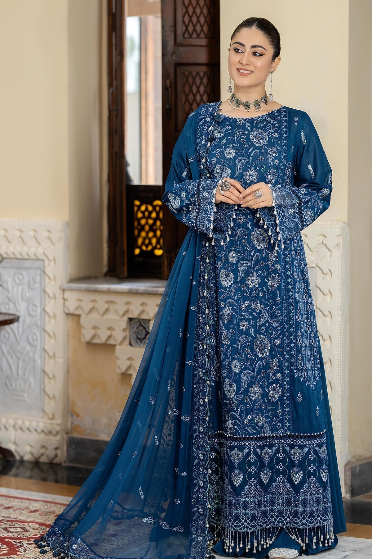Raeesa Premium | Kimora Lawn Collection | Kimora | HL-19 Farheen - House Of Anaya