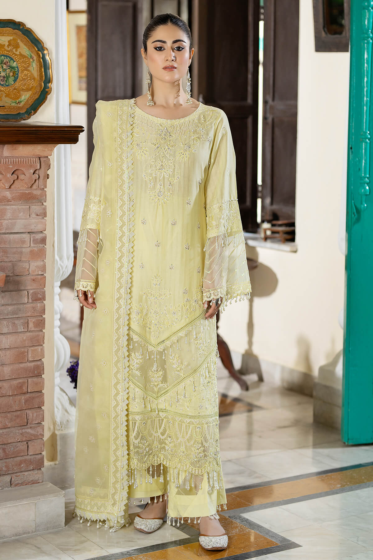 Raeesa Premium | Kimora Lawn Collection | Kimora | HL-20 Sunbul - House Of Anaya