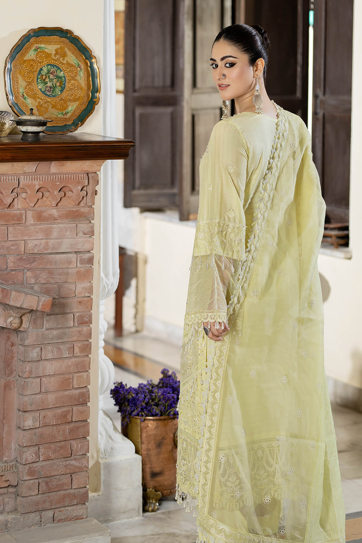 Raeesa Premium | Kimora Lawn Collection | Kimora | HL-20 Sunbul - House Of Anaya