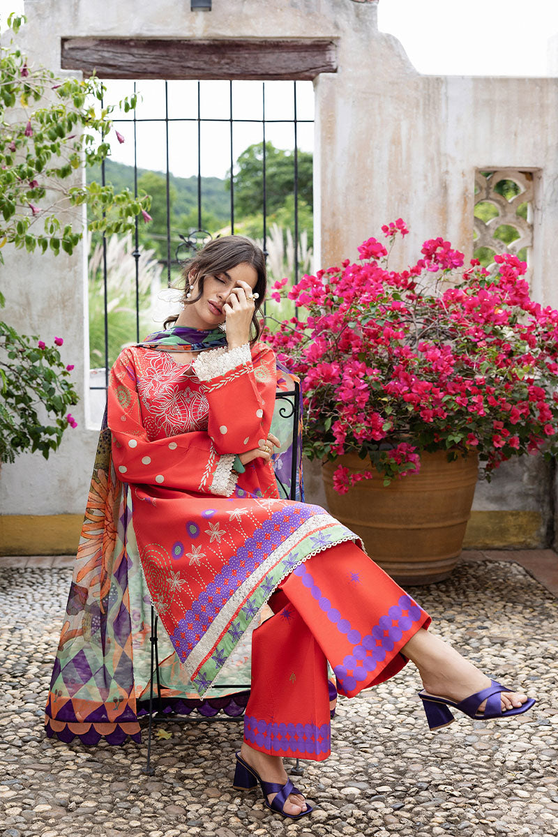 Mushq | Mirasol Printed Cambric | Carmin Rosa