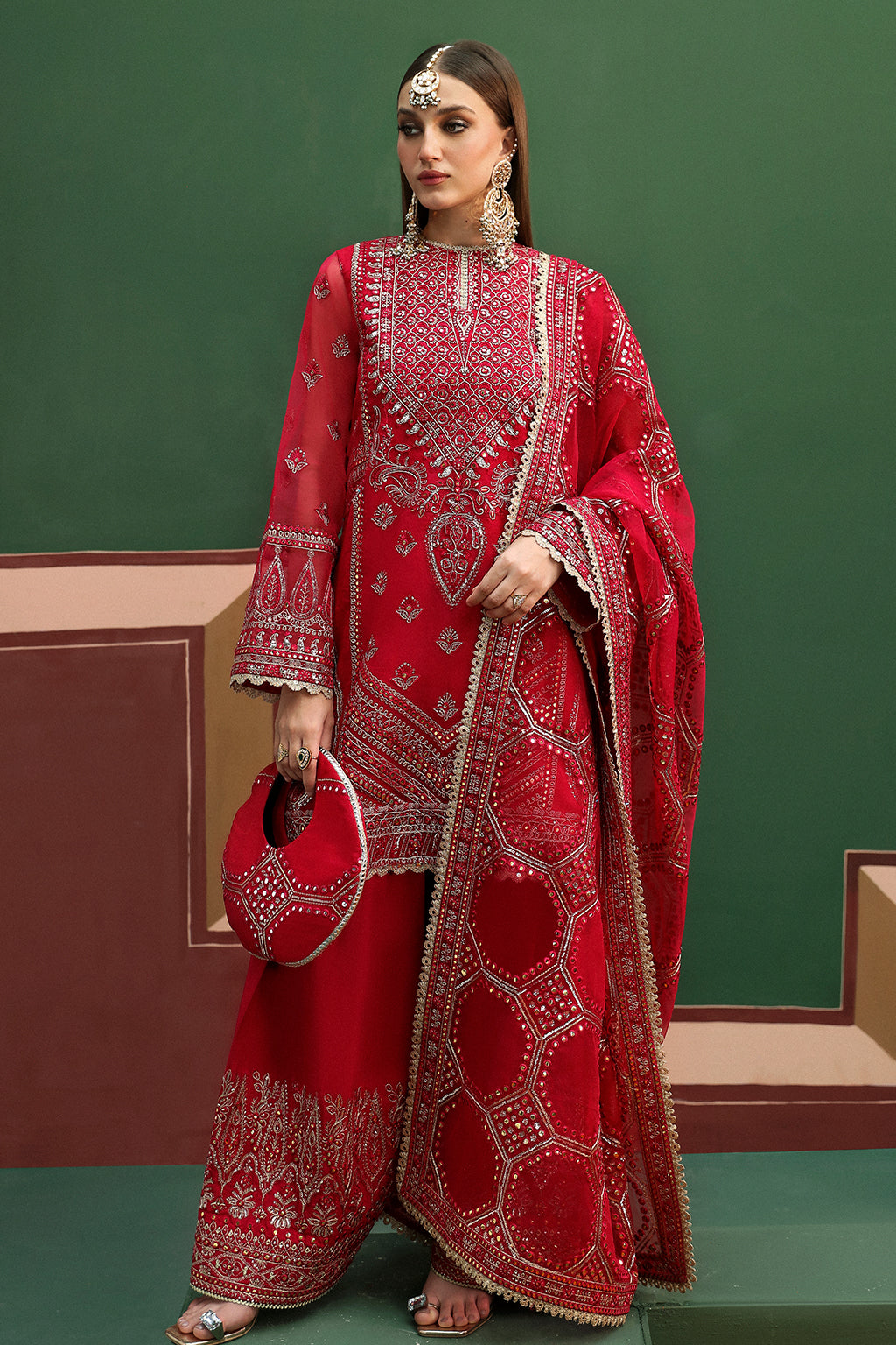 Afrozeh Shehnai Wedding Formal 3Pc Suit AFS-24-04 Hoor