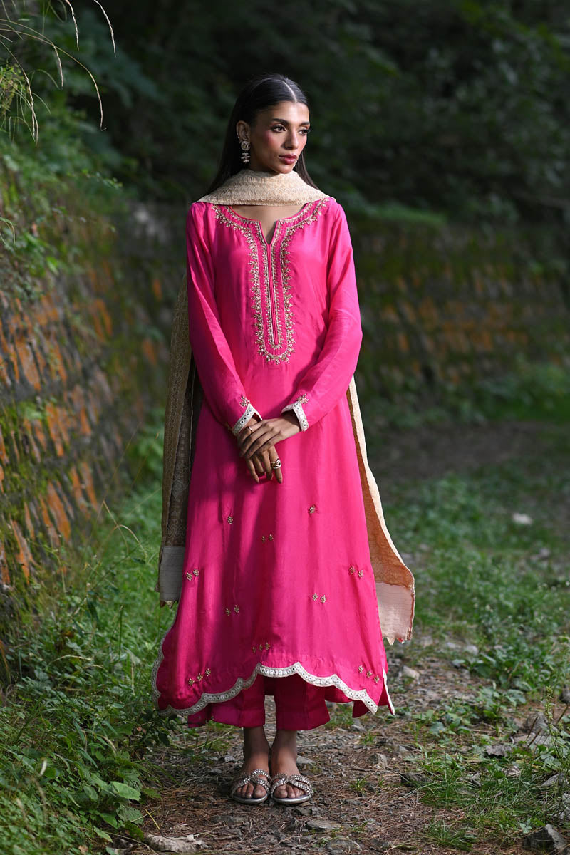 Hue Pret | Farasha Luxury Pret | Fuchsia - House Of Anaya