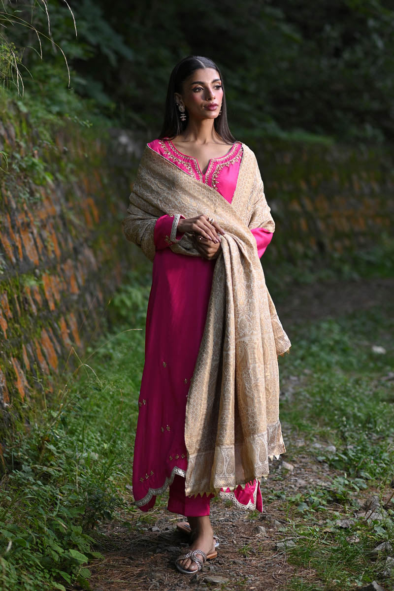 Hue Pret | Farasha Luxury Pret | Fuchsia - House Of Anaya