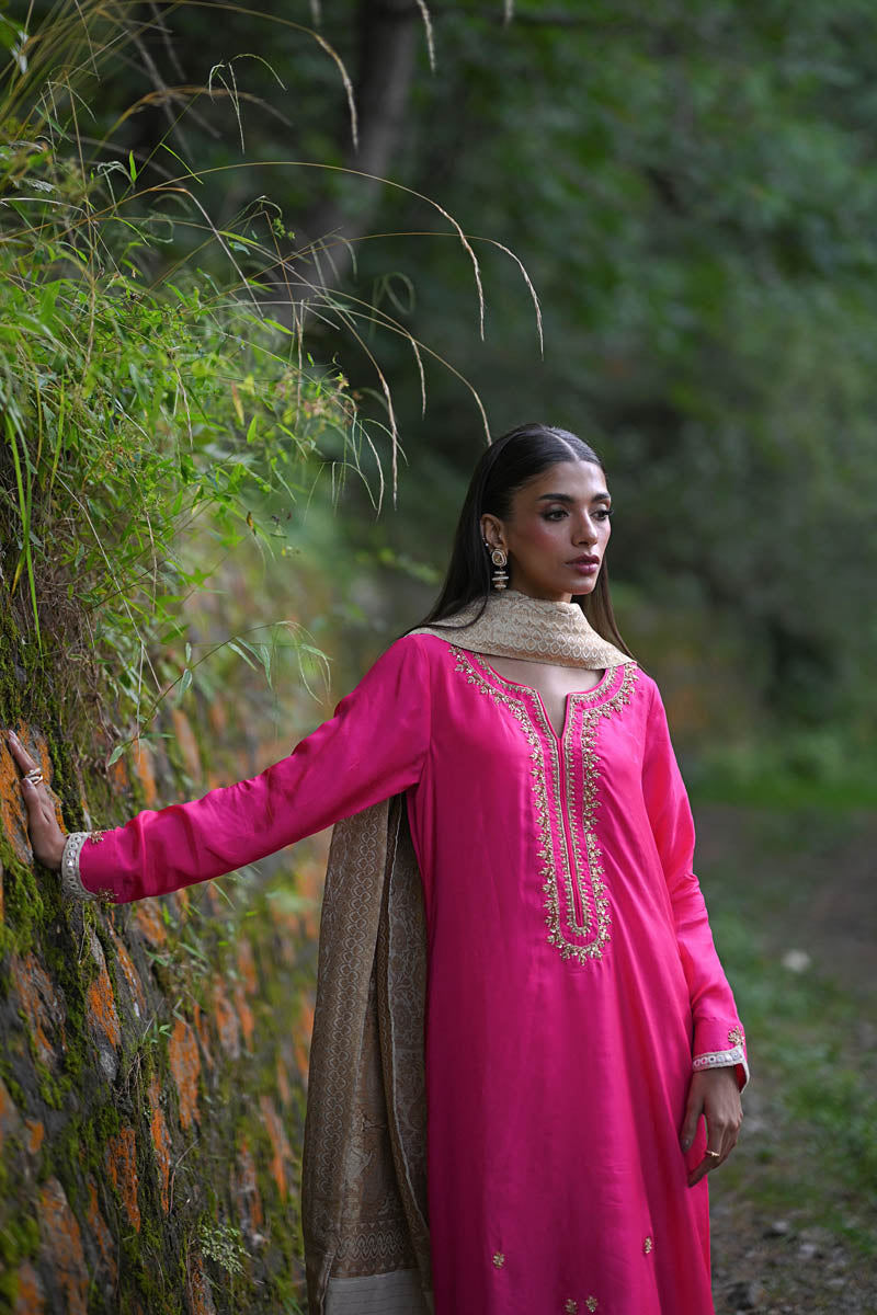 Hue Pret | Farasha Luxury Pret | Fuchsia - House Of Anaya