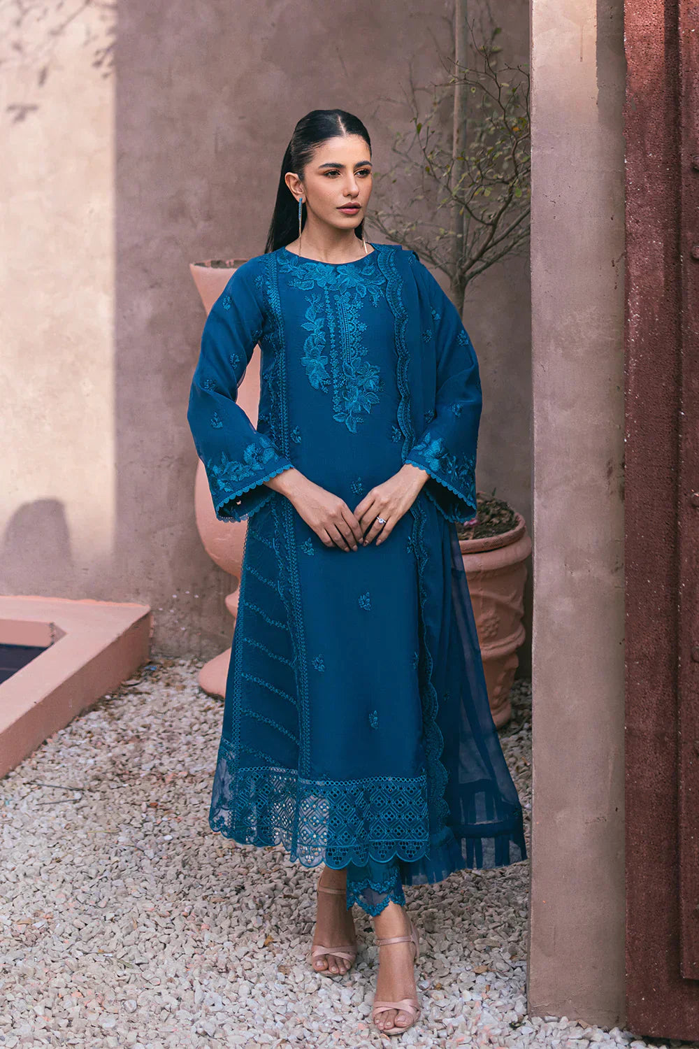 Azure | Embroidered Ensembles 3 Pcs | Hydrangea Hues - Riwayat-e-Khas