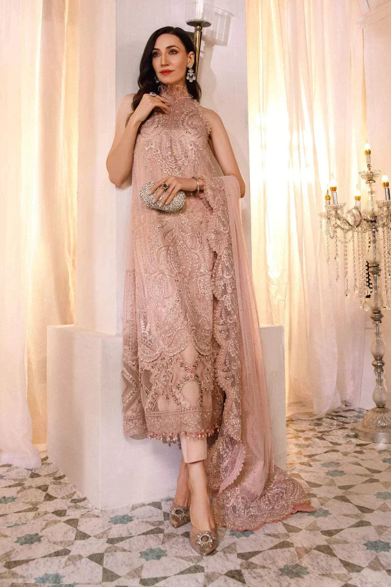 Maria.B MBROIDERED – Ash Pink (BD-2505) - Riwayat-e-khas
