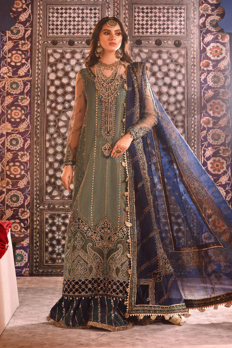 Maria.B MBROIDERED – Peacock Shades (BD-2508) - Riwayat-e-khas