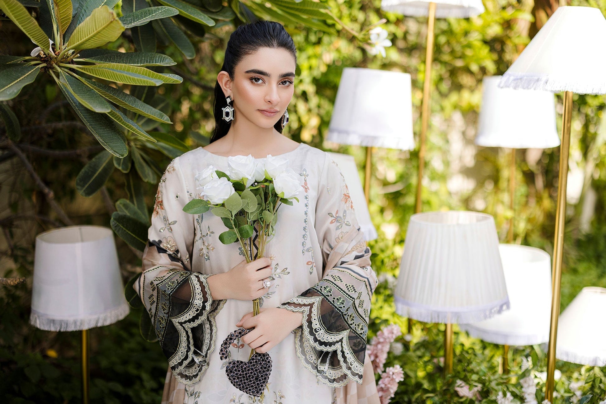 Dhanak | Silk Pret | Silk Tunic - 2PCS HAND EMBELLISHED SHIRT WITH TROUSER- BEIGE