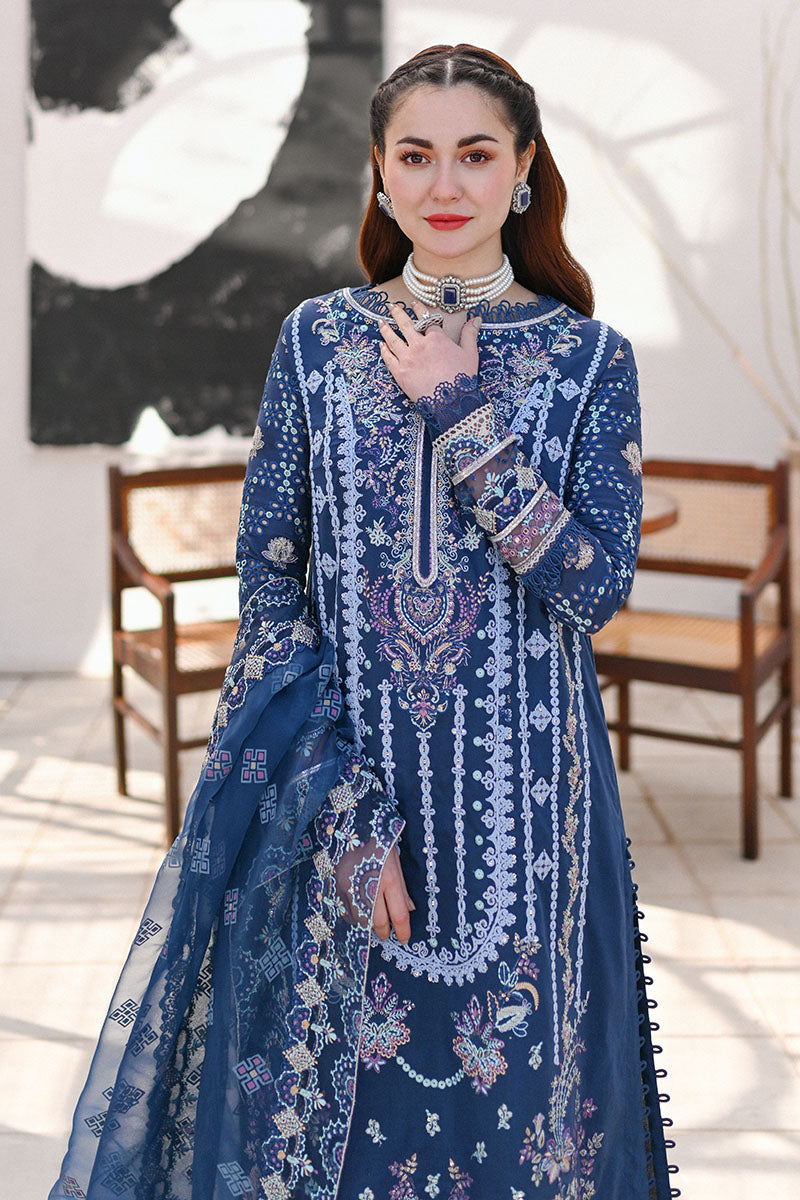 Qalamkar - SAAHIL LUXURY LAWN’23 - SP-06 KIRAL - TC-327 - Riwayat-e-khas